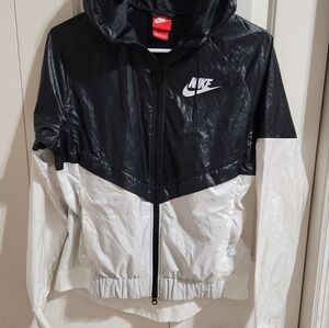 Nike Black and White Windbreaker Jacket